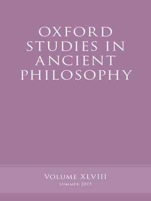 cover image of Oxford Studies in Ancient Philosophy, Volume 48